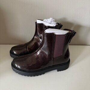 New with Tags TOMS Youth Girl's Bennet Chelsea Boot, Blackberry Glitter 3.5